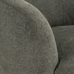 Fauteuil en tissu avec piétement en acier - gris vésuve