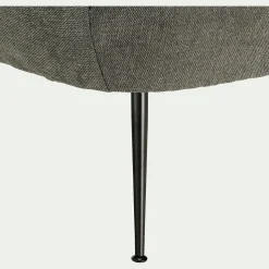 Fauteuil en tissu avec piétement en acier - gris vésuve
