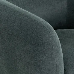 Fauteuil en tissu avec pieds en acier - bleu