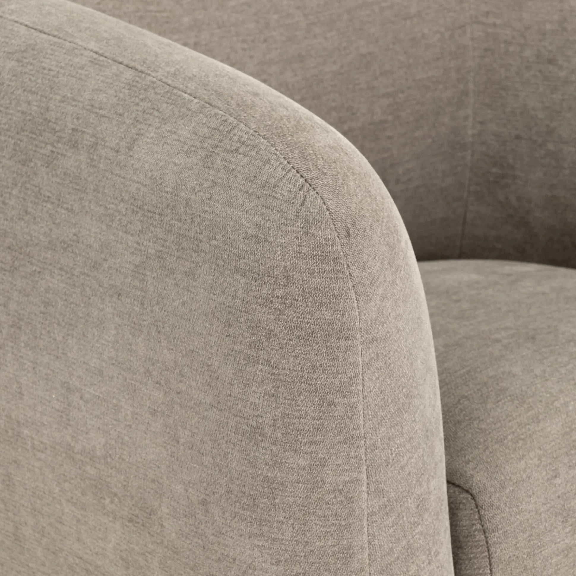 Fauteuil en tissu avec pieds en acier - gris restanque