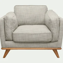 Fauteuil en tissu beige