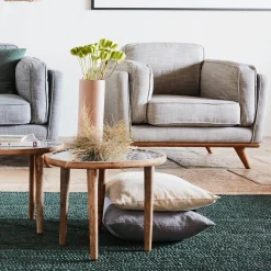 Fauteuil en tissu beige