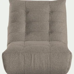 Fauteuil en tissu bouclette - gris clair