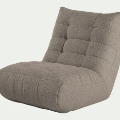 Fauteuil en tissu bouclette - gris clair