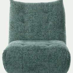 Fauteuil en tissu chenille - bleu calaluna