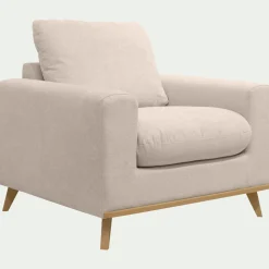 Fauteuil en tissu crown - beige roucas