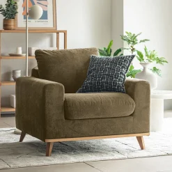 Fauteuil en tissu crown - vert cèdre