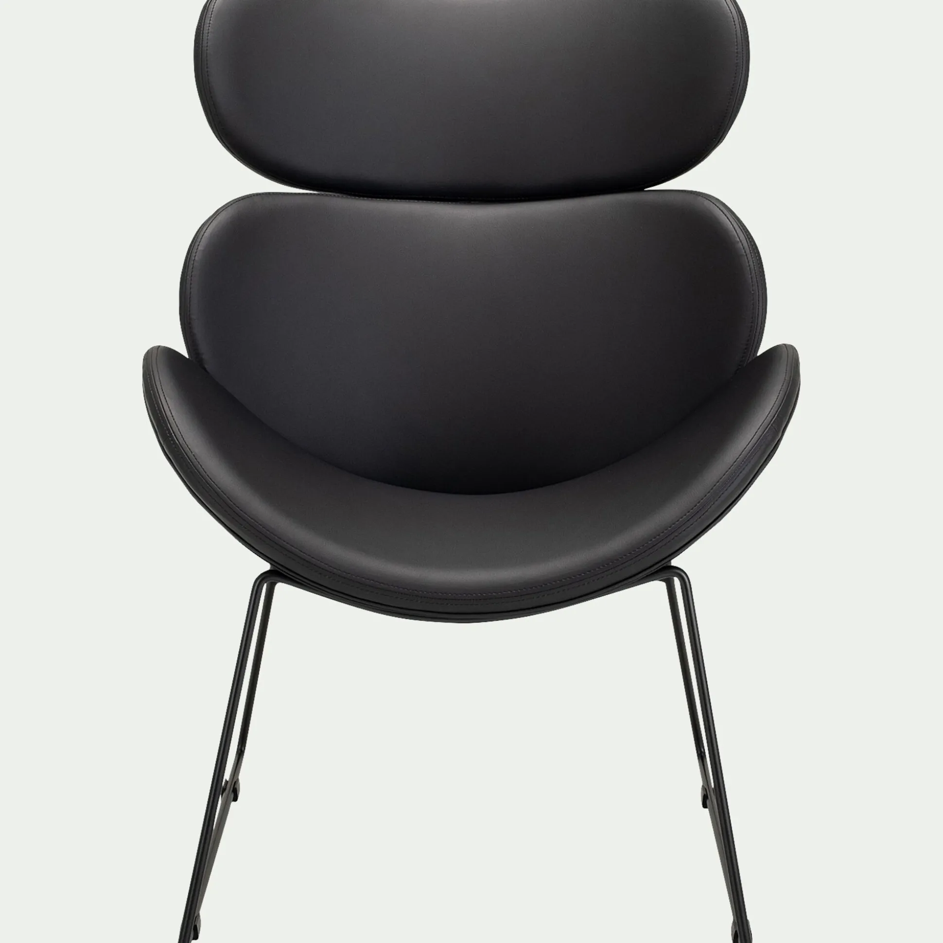 Fauteuil en tissu enduit - noir