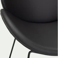 Fauteuil en tissu enduit - noir