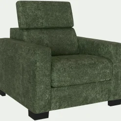 Fauteuil en tissu Genesis - vert cèdre