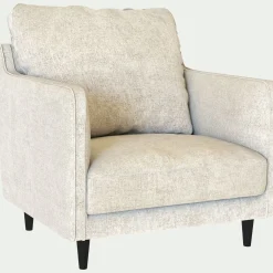 Fauteuil en tissu genesis - blanc ventoux