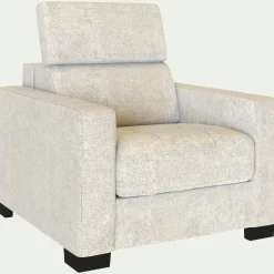 Fauteuil en tissu Genesis - blanc ventoux
