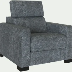 Fauteuil en tissu Genesis - gris ardoise