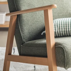 Fauteuil en tissu Loft - vert cèdre