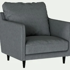 Fauteuil en tissu mixte - gris ardoise