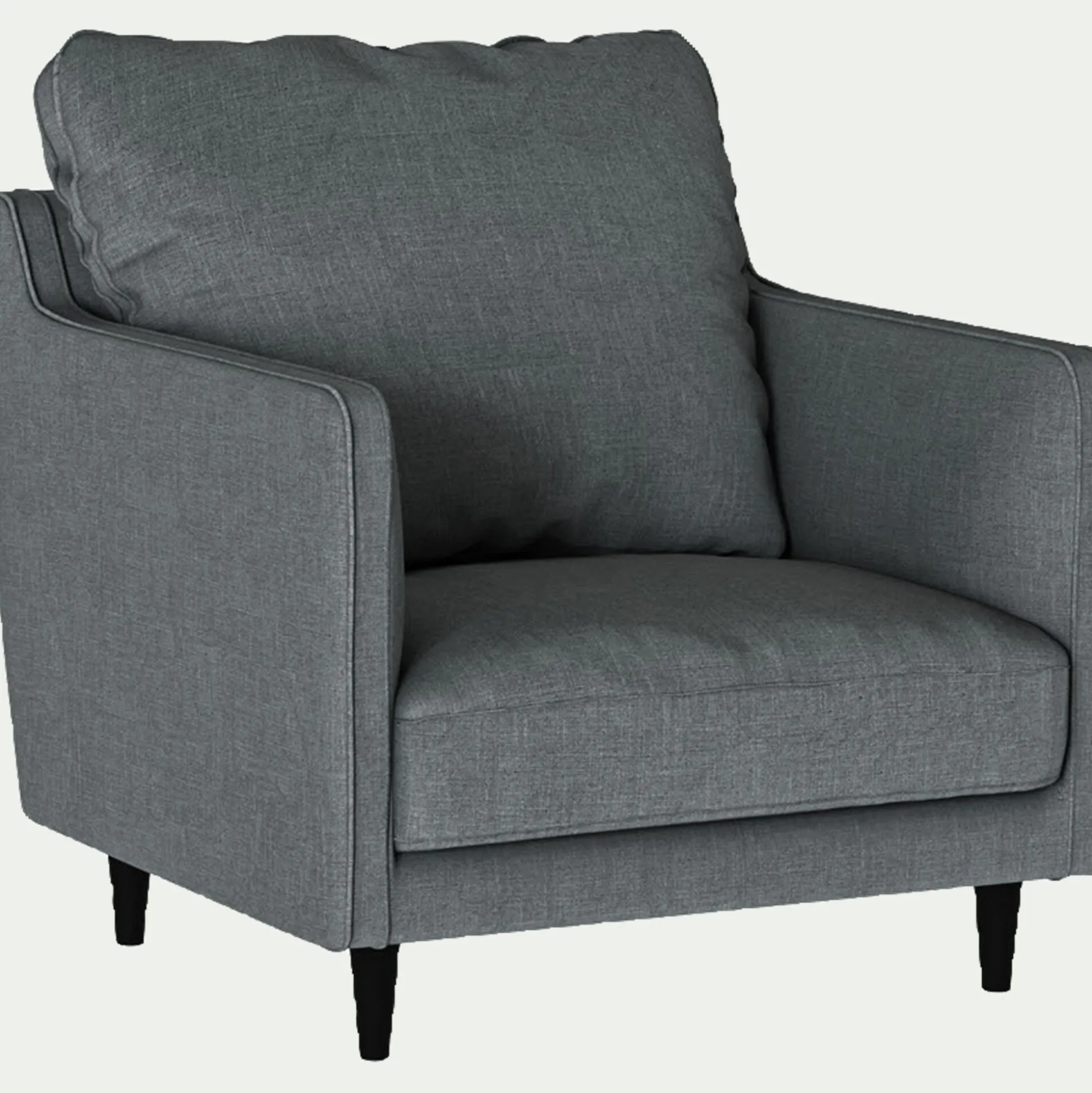 Fauteuil en tissu mixte - gris ardoise