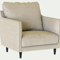 Fauteuil en tissu mixte - beige alpilles