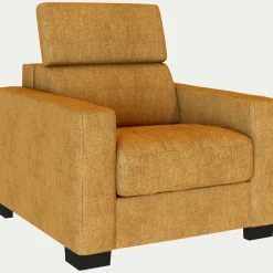 Fauteuil en tissu Monclar - jaune argan