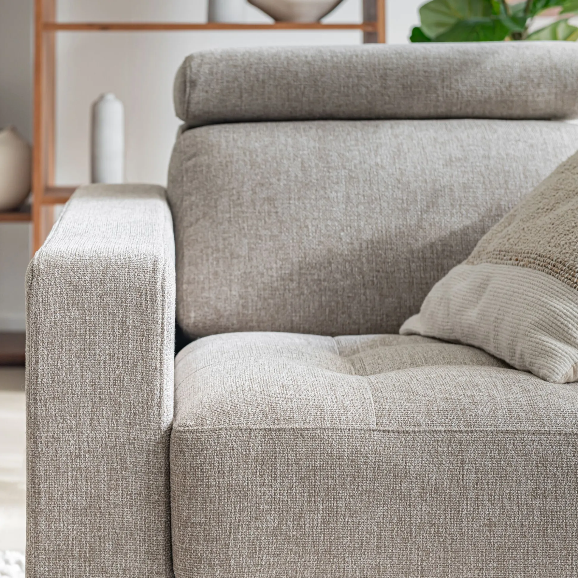 Fauteuil en tissu pop - beige