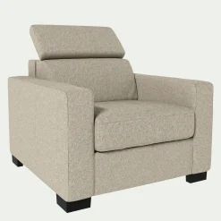 Fauteuil en tissu pop - beige