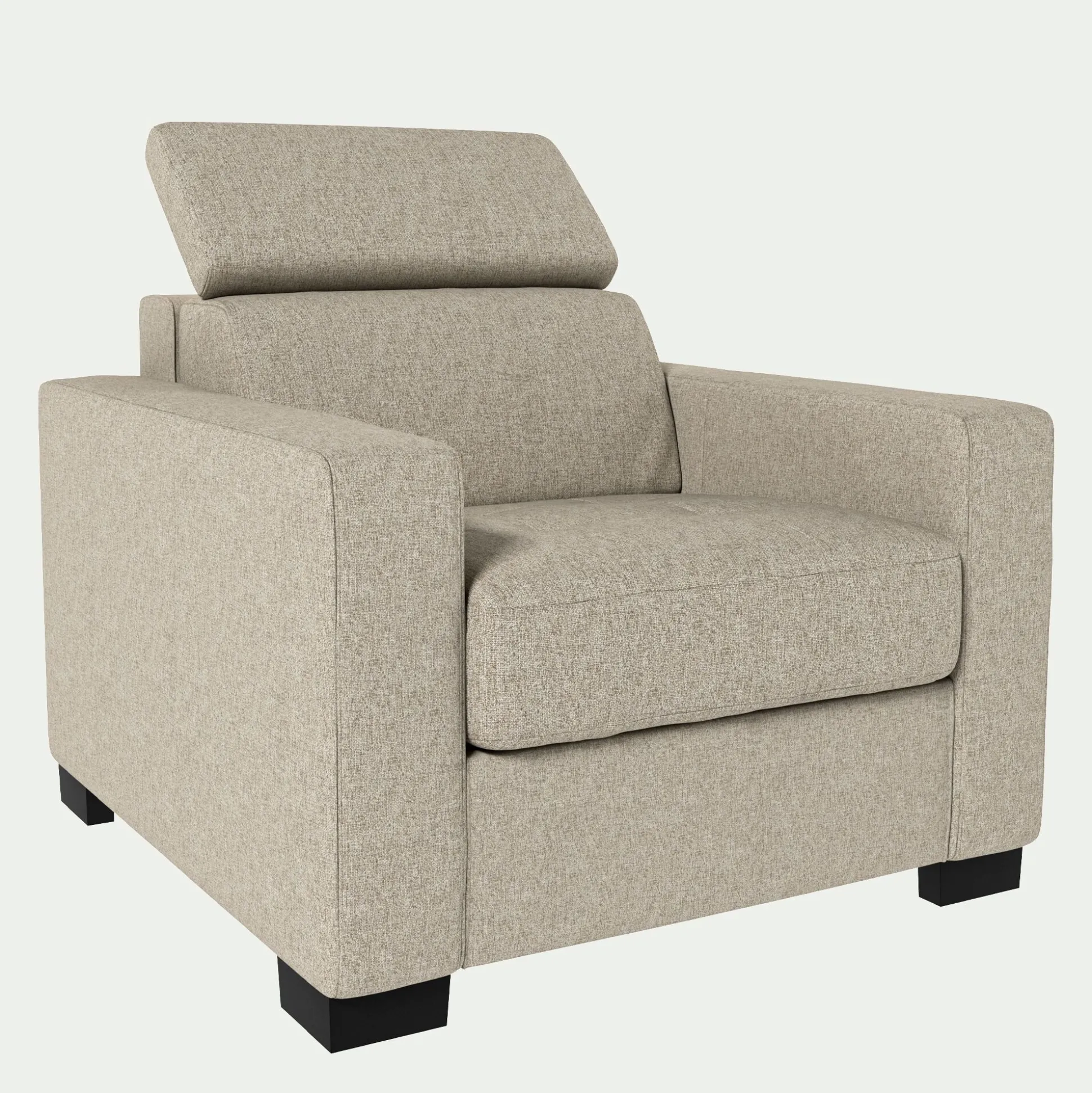 Fauteuil en tissu pop - beige