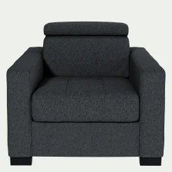 Fauteuil en tissu pop - gris anthracite