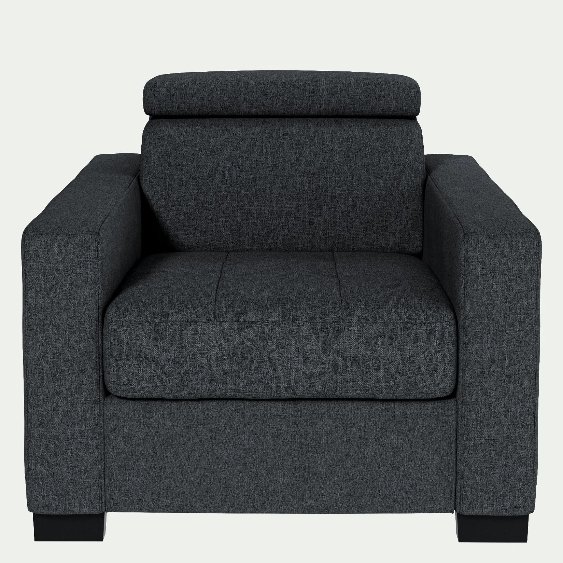Fauteuil en tissu pop - gris anthracite