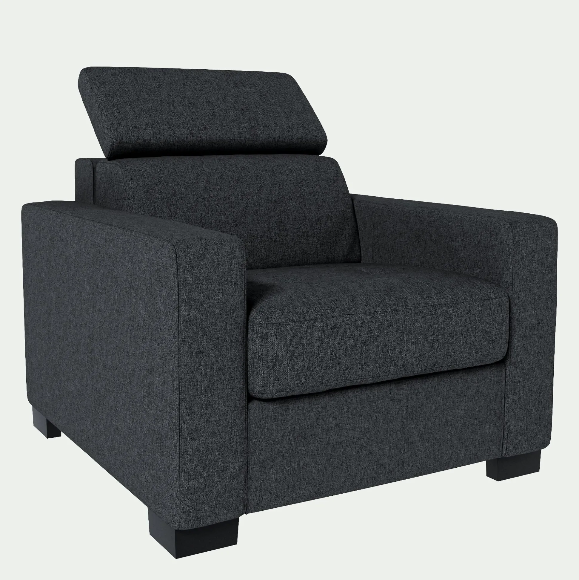 Fauteuil en tissu pop - gris anthracite