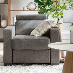 Fauteuil en tissu pop - taupe