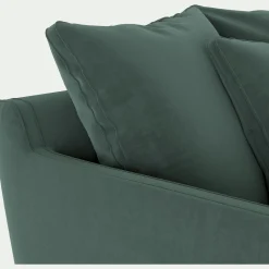 Fauteuil en tissu velvet - vert sauge