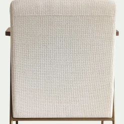 Fauteuil en velours - beige