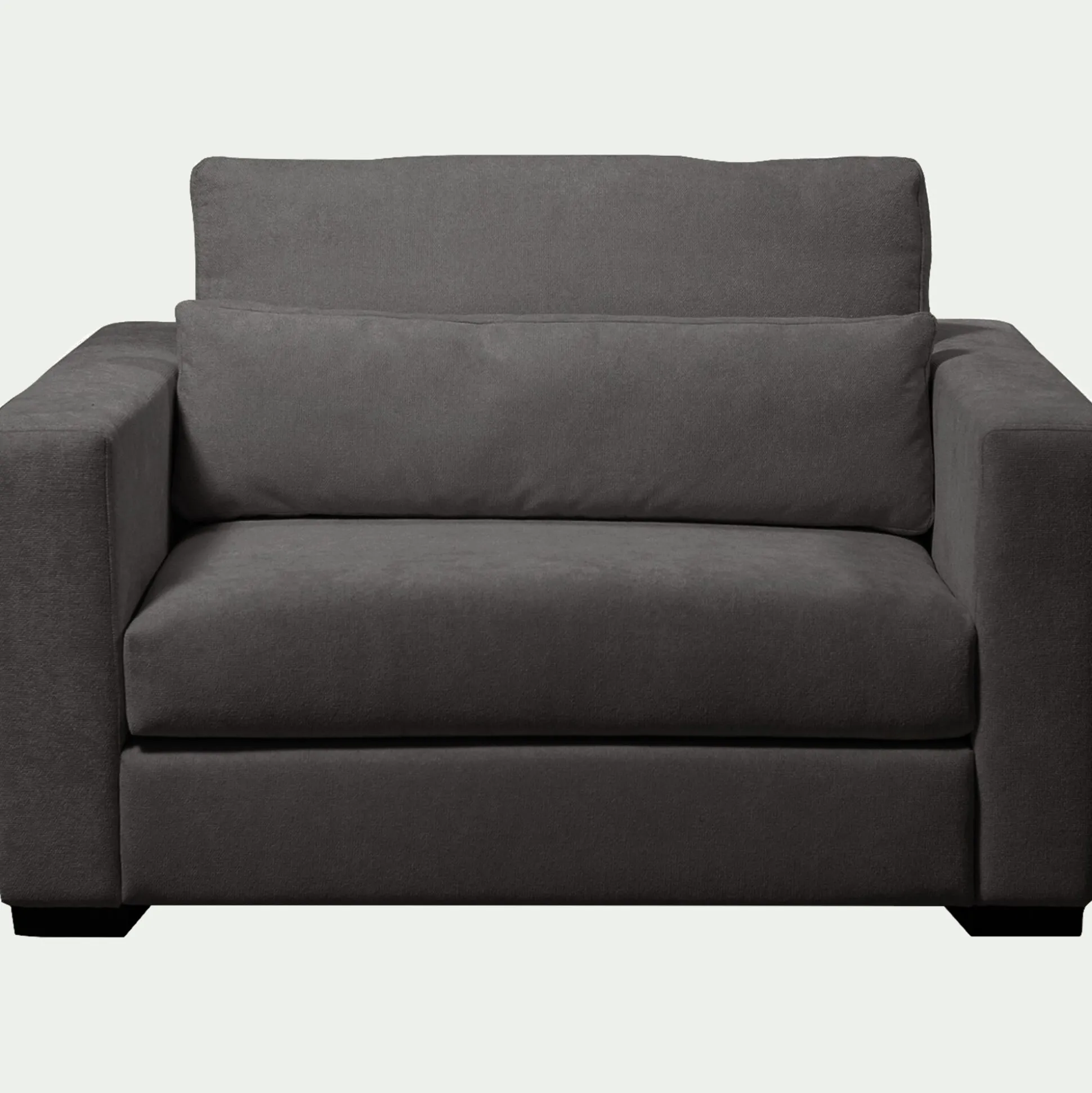 Fauteuil fixe en tissu Bloq - gris anthracite