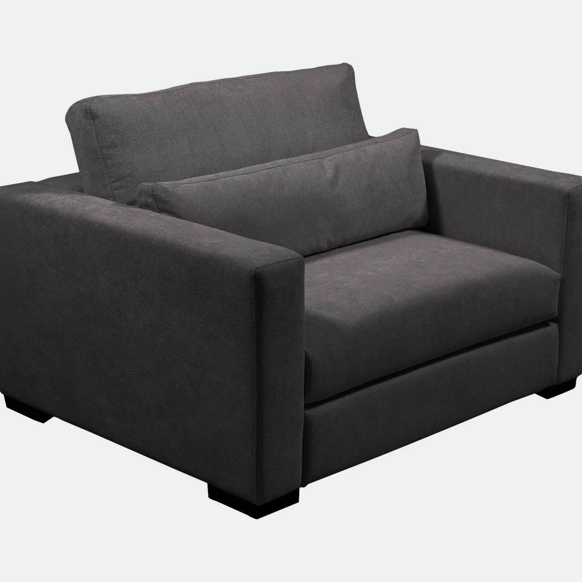 Fauteuil fixe en tissu Bloq - gris anthracite
