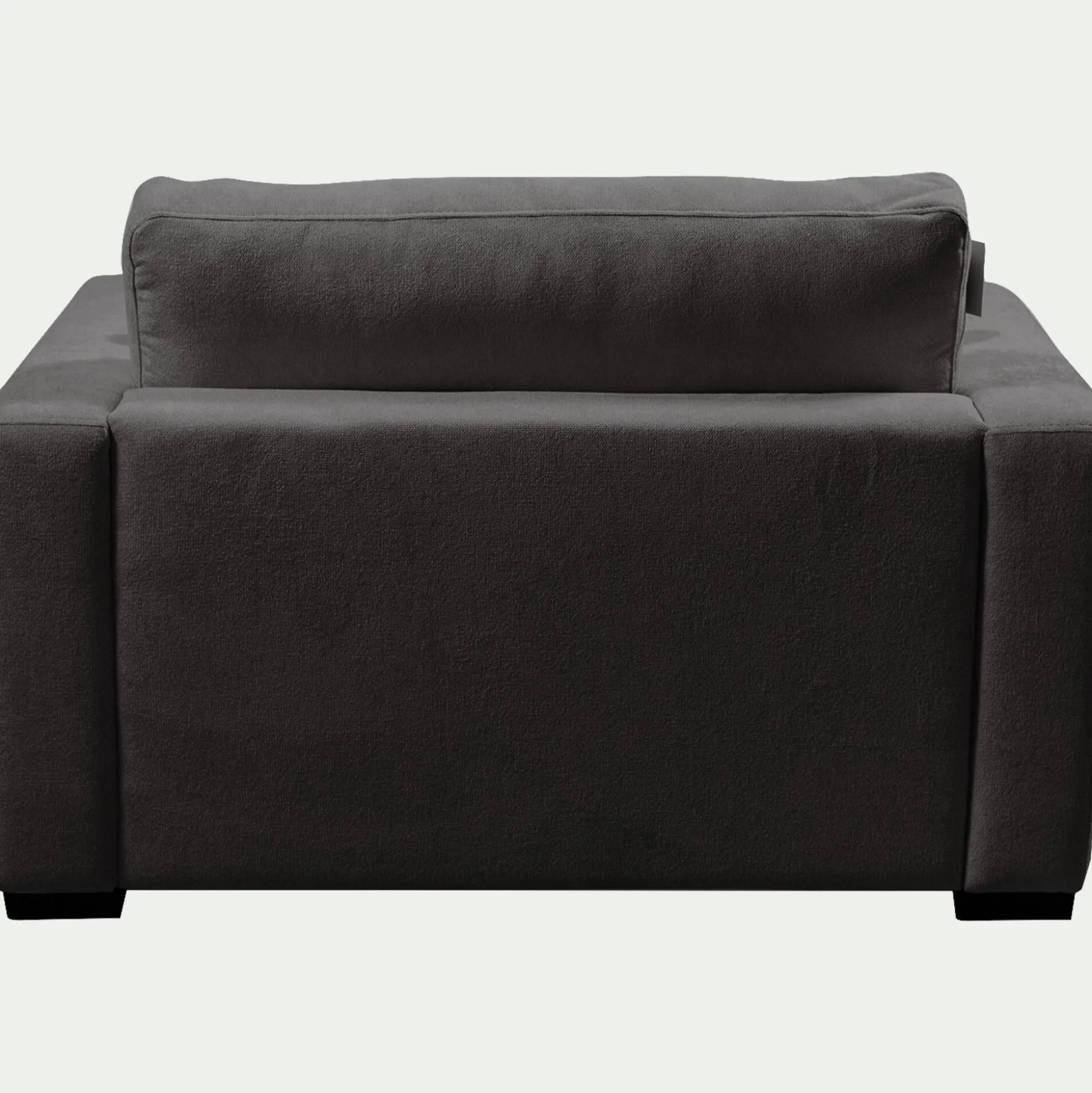 Fauteuil fixe en tissu Bloq - gris anthracite