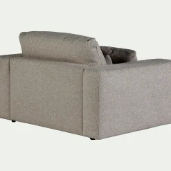 Fauteuil fixe en tissu bouclette - gris clair