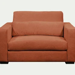 Fauteuil fixe en tissu Genesis 1,5 places - brun rustrel