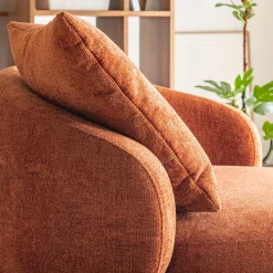 Fauteuil pivotant en tissu Genesis - brun rustrel