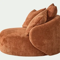 Fauteuil pivotant en tissu Genesis - brun rustrel