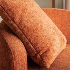 Fauteuil pivotant en tissu Genesis - brun rustrel