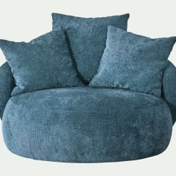 Fauteuil pivotant en tissu Genesis - bleu