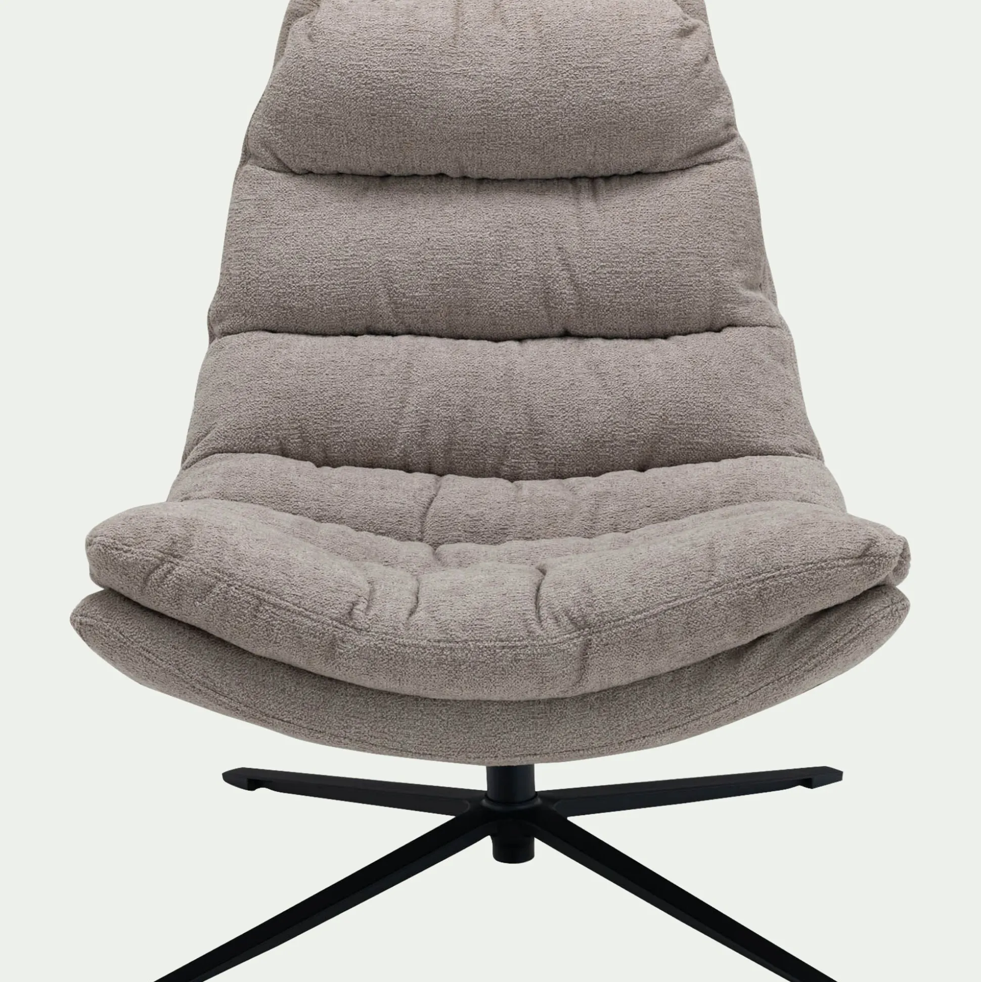 Fauteuil pivotant en tissu - taupe