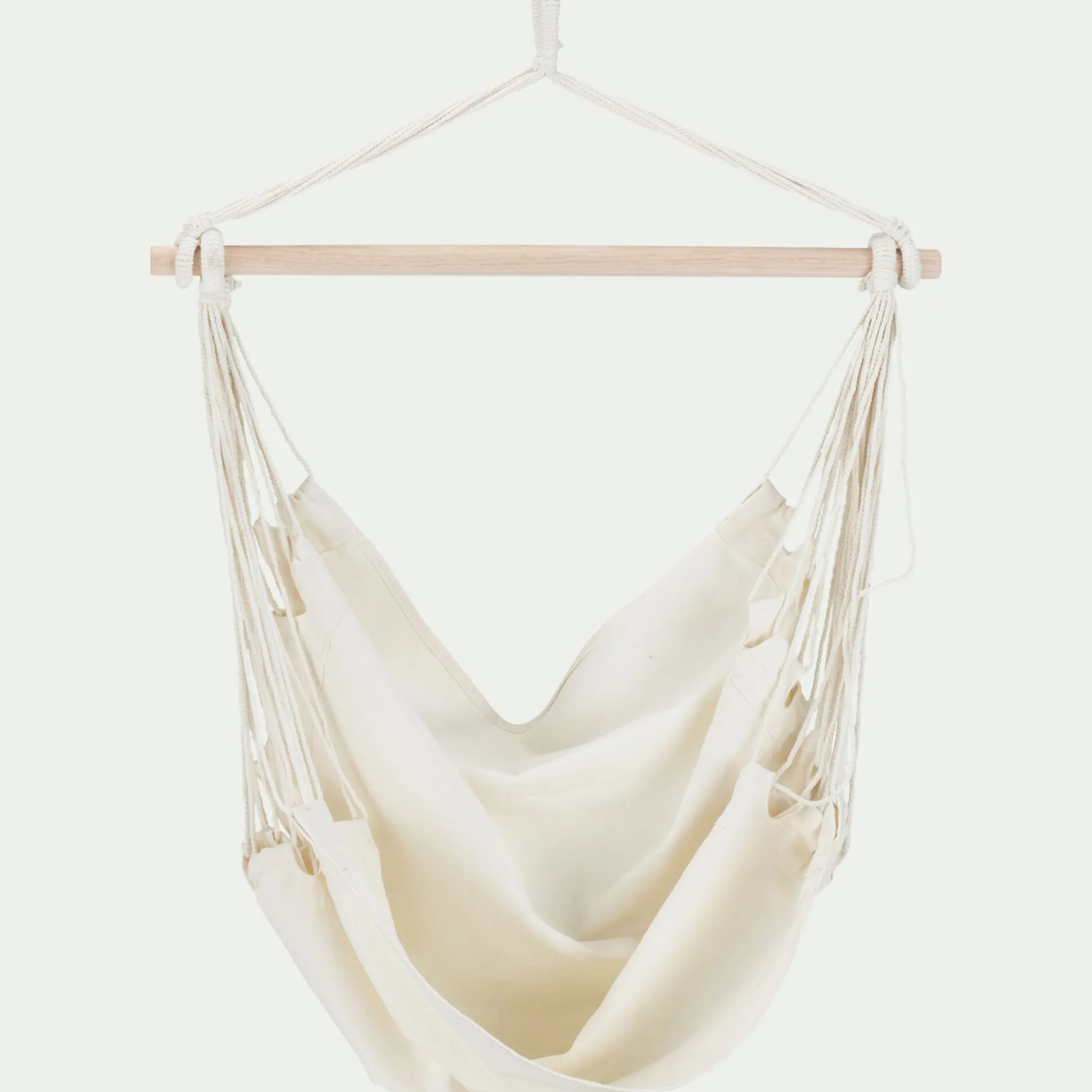 Fauteuil suspendu en polycoton - blanc écru