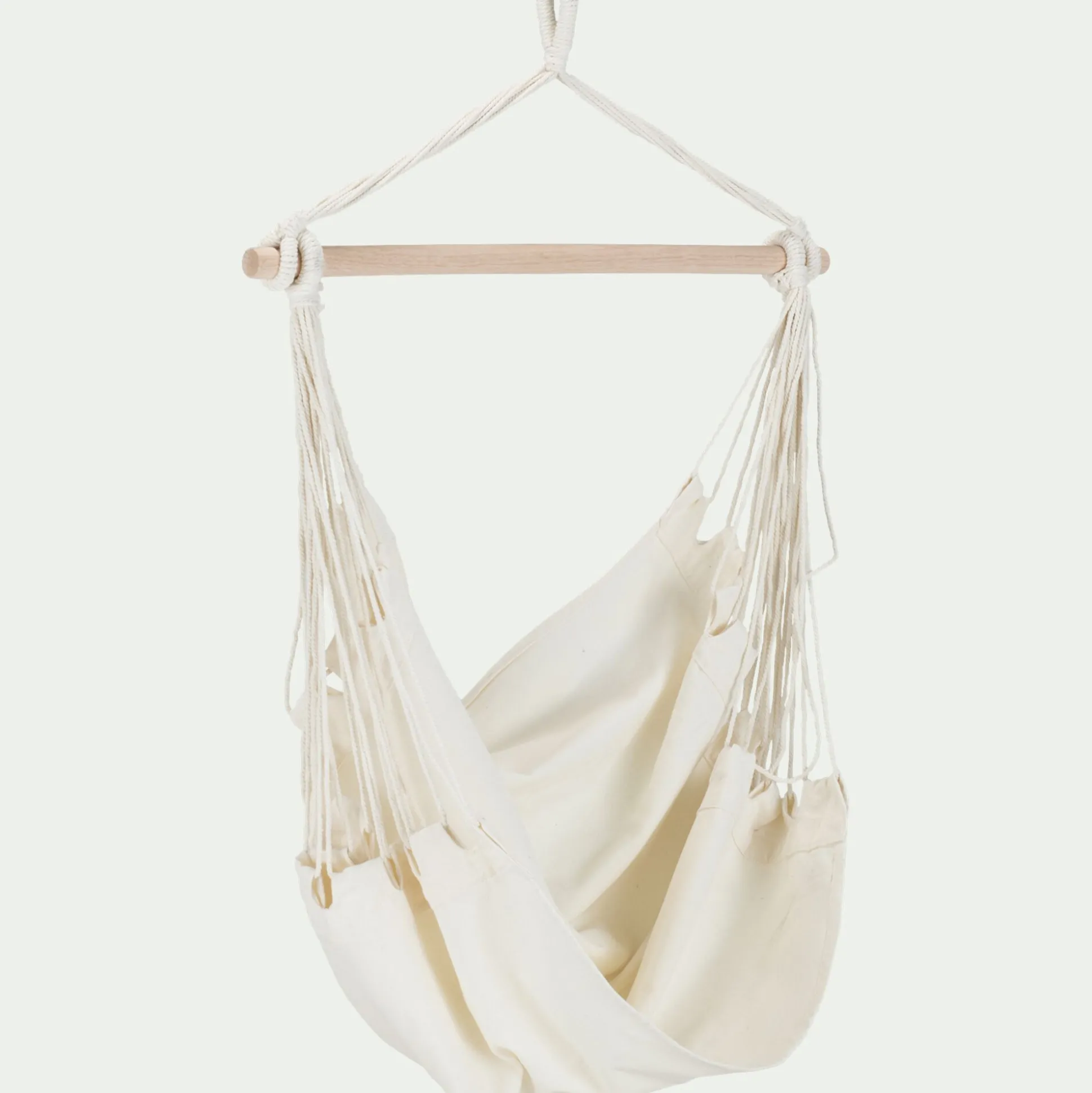 Fauteuil suspendu en polycoton - blanc écru