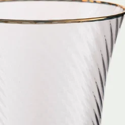 Flûte à champagne avec liseré doré en verre 20cl - transparent