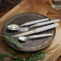 Fourchette en inox - beige roucas