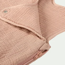 Gigoteuse évolutive en gaze de coton bio (70 à 90cm) - rose salina