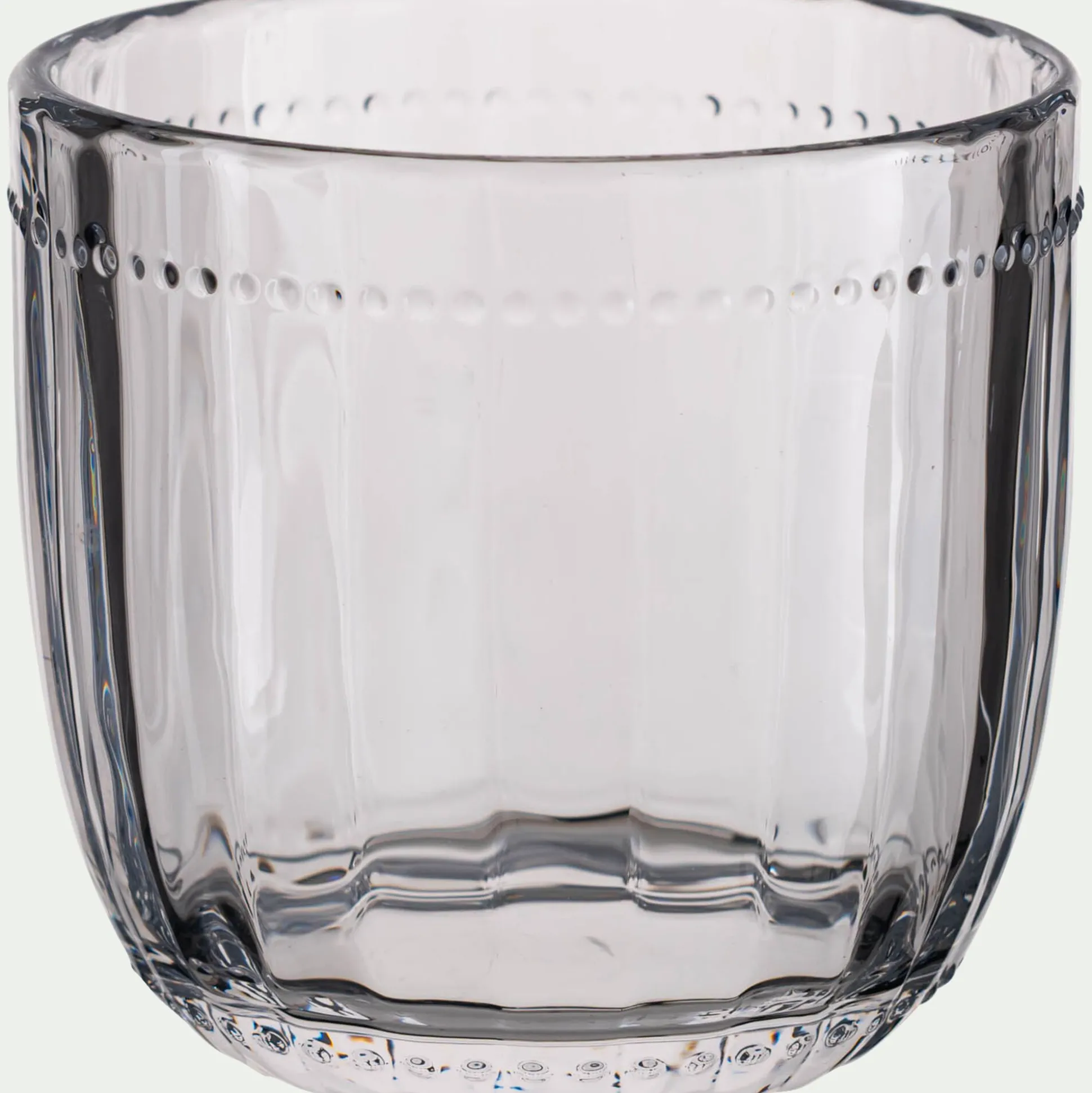 Gobelet à relief en verre 33cl - transparent