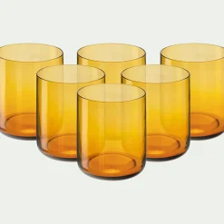 Gobelet bas en verre sodo-calcique 28cl - jaune