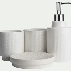 Gobelet en céramique H9,5cm - blanc ventoux