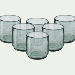 Gobelet en verre sodo-calcique bullé 39cl - gris